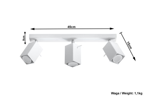 Reflektory/oświetlenie punktowe MERIDA 3 Biały