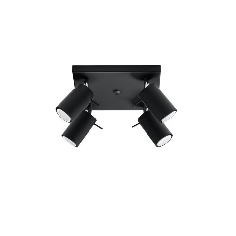 Plafon RING 4 Czarny