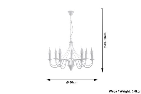 Żyrandol MINERWA 7 Biały