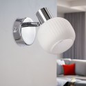 Kinkiet ANDRUS chromowy 1x40W E14 elegancka lampa ścienna klasyczna do salonu sypialni przedpokoju garderoby oświetlenie dodatk