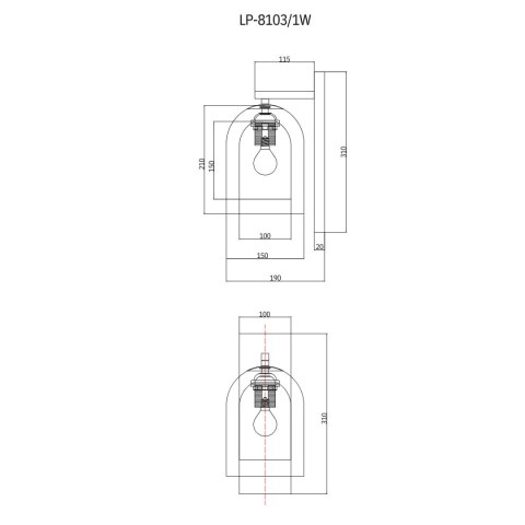 Kinkiet Elaris transparentny 1xE27