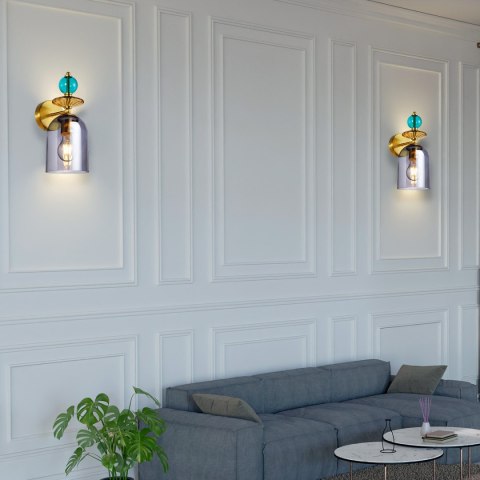 Kinkiet Tropea dymny 1xE27