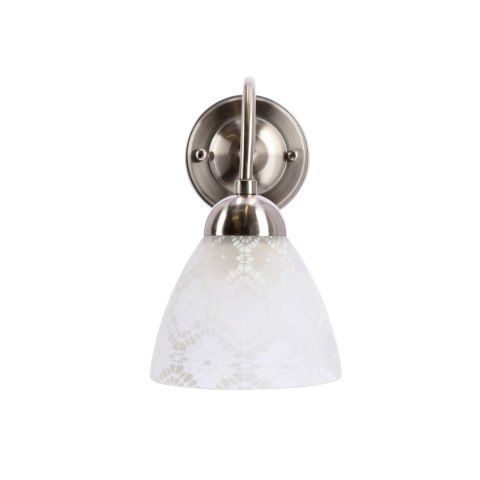 Kinkiet ścienny CAVALLO srebrny 1x60W E27 elegancka lampa klasyczna do sypialni salonu korytarza przedpokoju gabinetu