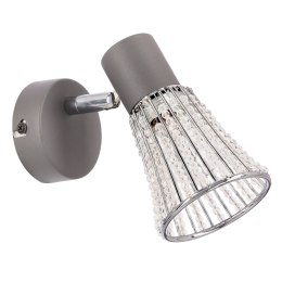 Kinkiet ścienny CURTIS szary 1x40W E14 nowoczesny design do salonu sypialni przedpokoju