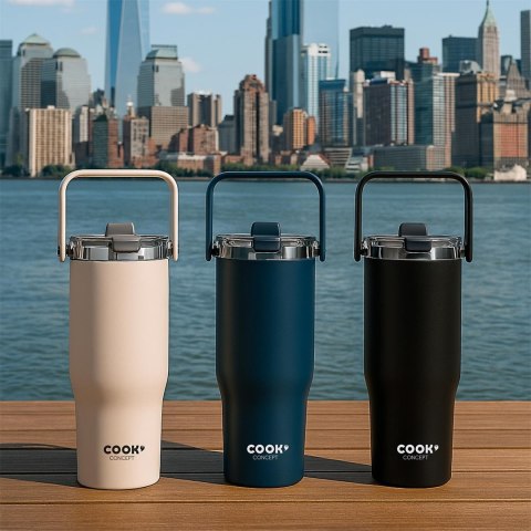 Kubek termiczny New York 900ml beżowy