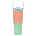 Kubek termiczny New York 900ml pomarańczowo-zielony