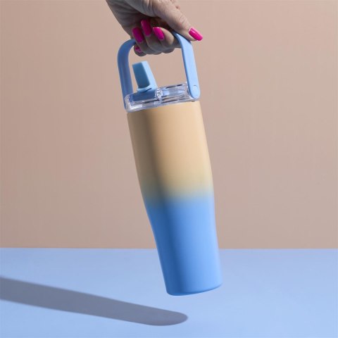 Kubek termiczny New York 900ml żółto-niebieski