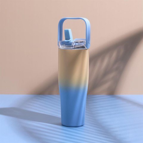 Kubek termiczny New York 900ml żółto-niebieski