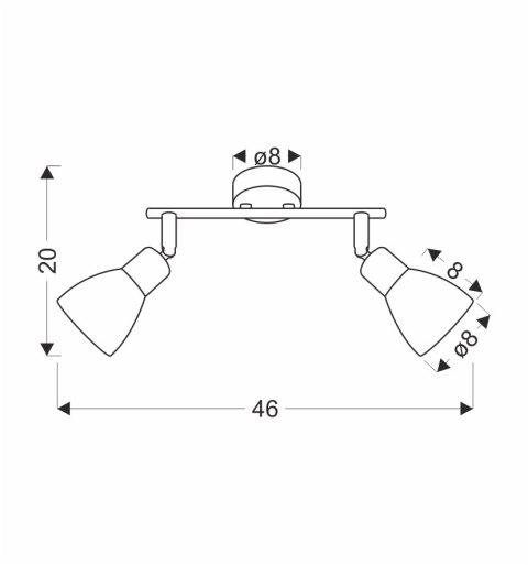 Lampa sufitowa AMCOS lczarna 2x40W E14 bursztynowe klosze nowoczesna oprawa sufitowa do salonu sypialni