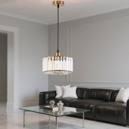 Okrągła lampa wisząca Vetro Złota1xE27