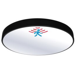 Plafon natynkowy LED 40cm Okrągły BB03 40W 4000K z czujnikiem czarny PIR