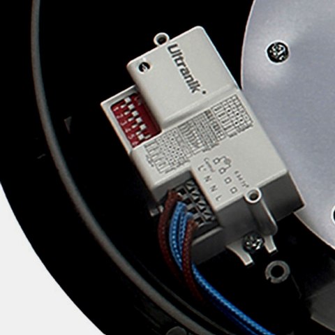 Plafon natynkowy LED 40cm Okrągły BB03 40W 4000K z czujnikiem czarny PIR