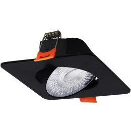 Ruchome kwadratowe oczko podtynkowe Plus czarne LED CCT