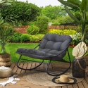 Fotel ogrodowy bujany Tenerife szary