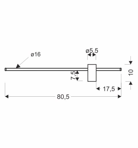 Kinkiet ARIAN 80,5 złoty13W LED 3000K elegancka lampa do łazienki salonu korytarza sypialni garderoby biura