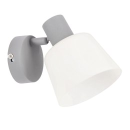 Lampa ścienna kinkiet GINKO szary 1x40W E14 nowoczesna elegancja do sypialni salonu przedpokoju oświetlenie