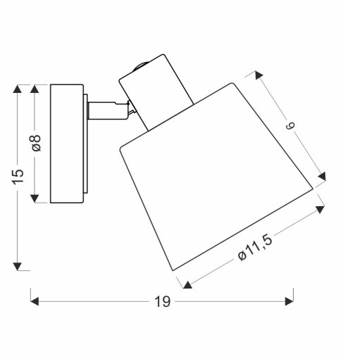 Lampa ścienna kinkiet GINKO szary 1x40W E14 nowoczesna elegancja do sypialni salonu przedpokoju oświetlenie