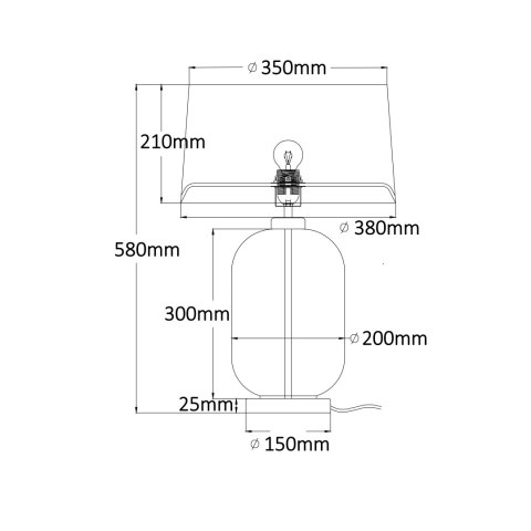 Lampa stołowa Amur dymna 1xE27