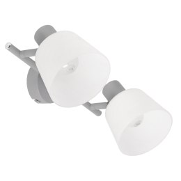 Lampa sufitowa GINKO szara 2x40W E14 klasyczny styl uniwersalne oświetlenie do salonu sypialni kuchni przedpokoju