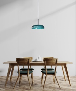 Lampa wisząca zielona, niebieska Colle PND-48529-BK-BLU