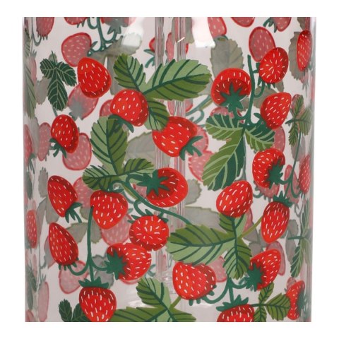 Szklanka z pokrywką i słomką Soleo 530ml poziomki