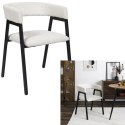 Krzesło Scott białe/czarne sztruks