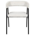 Krzesło Scott białe/czarne sztruks
