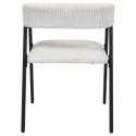 Krzesło Scott białe/czarne sztruks