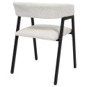 Krzesło Scott białe/czarne sztruks