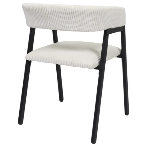 Krzesło Scott białe/czarne sztruks