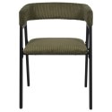 Krzesło Scott oliwkowa zieleń/czarne sztruks