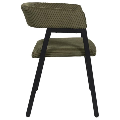 Krzesło Scott oliwkowa zieleń/czarne sztruks