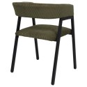 Krzesło Scott oliwkowa zieleń/czarne sztruks