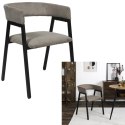 Krzesło Scott taupe/czarne sztruks