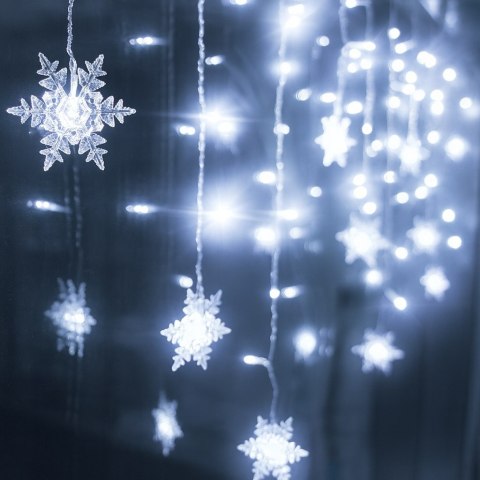 Łańcuch świetlny płatki śniegu 40L CW 6W barwa zimna