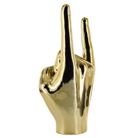 Dekoracja, figurka Dłoń Rock and Roll złota