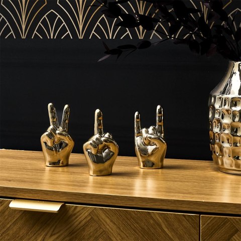Dekoracja, figurka Dłoń mała 1 palec złota