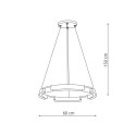 Lampa wisząca Tura 60 cm złota LED CCT
