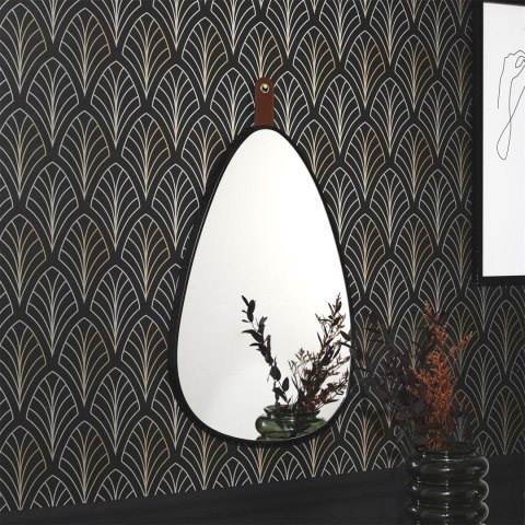 Lustro Chigago czarne z uchwytem