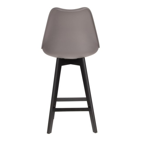 Stołek barowy Norden wood black low PP ciemny szary