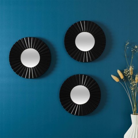 Zestaw 3 luster Origami czarne