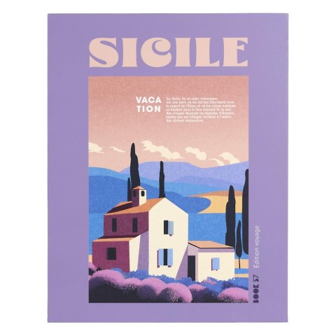 Pudełko książka Sicile fioletowa
