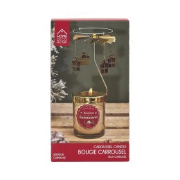 Świeca zapachowa świąteczna karuzela czerwona