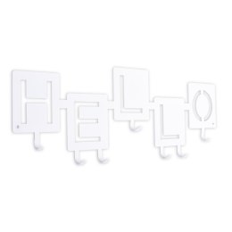 Wieszak ścienny Hello biały