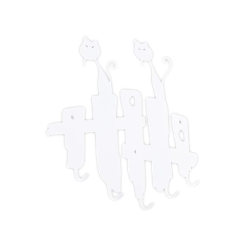 Wieszak ścienny Koty biały