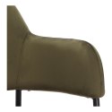 Zestaw 2 krzeseł Lima welurowych z podłokietnikami zielone