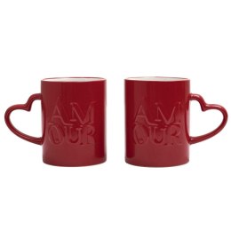 Zestaw 2 kubków Amour 300ml czerwone