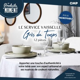 Zestaw obiadowy Temp na 4 osoby beżowy