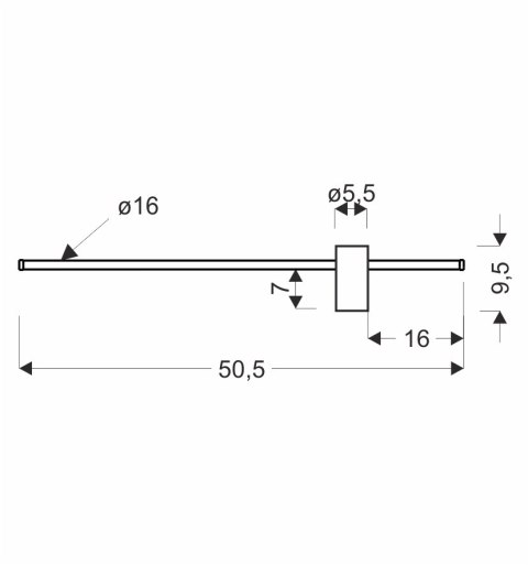 Kinkiet ARIAN 50,5 złoty 8W LED 4000K lampa ścienna nowoczesna do łazienki korytarz sypialnia garderoba salon