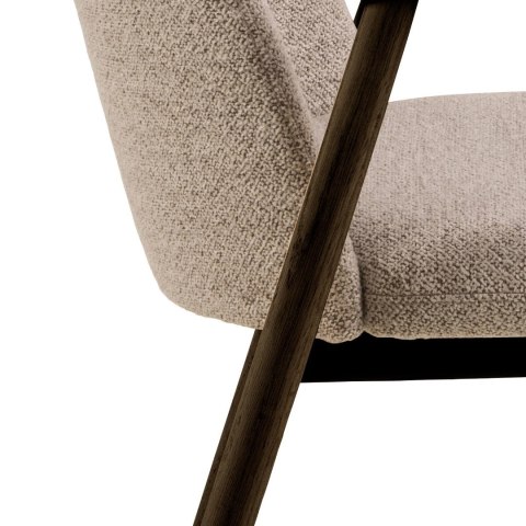 Krzesło Leo beżowe/ dąb dymiony Monza 60